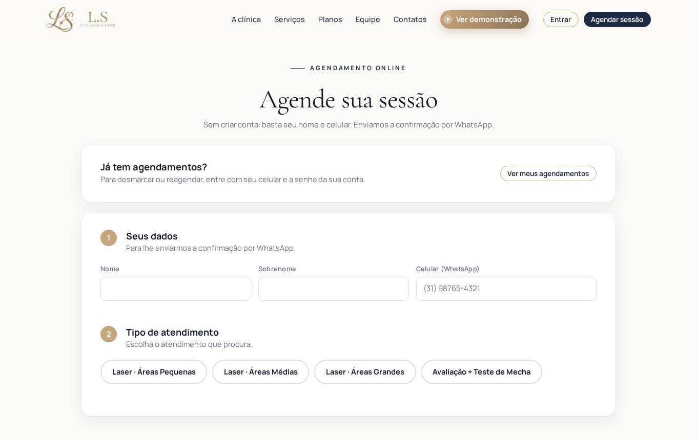 A cliente agenda sozinha, sem conflitos