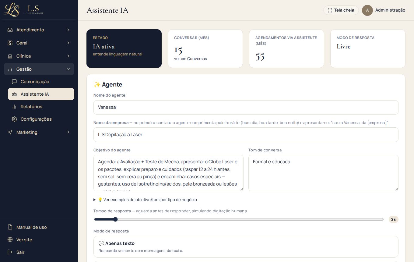 Uma assistente que atende como sua equipe