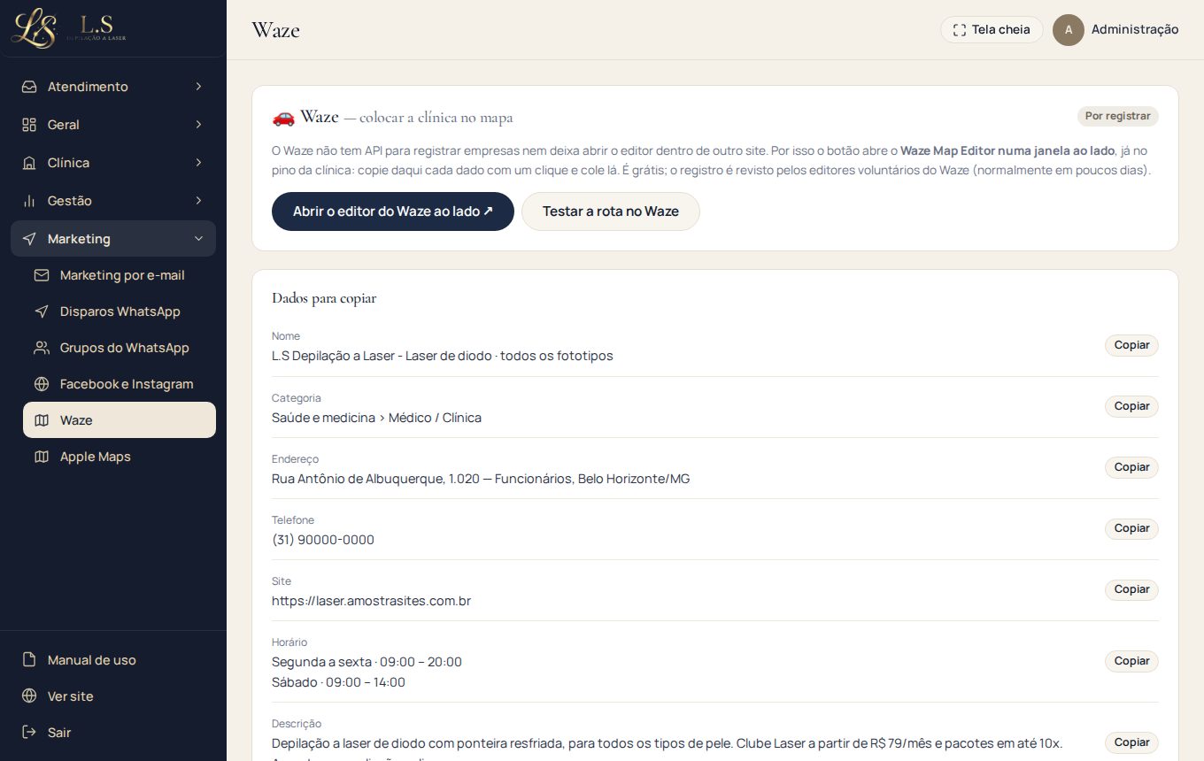 Encontrada no Google, no Waze e no Apple Maps